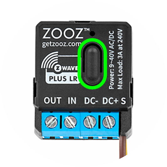 Zooz Z-Wave Long Range Low Voltage XS Relay ZEN58 800LR Z-Wave Button