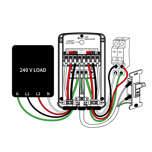 Zooz Z-Wave Long Range High Power Relay ZEN78 800LR Wiring