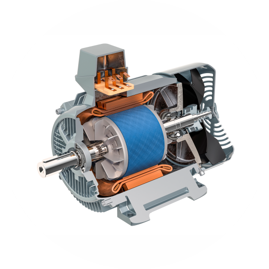 Motor visualization as illustration for the ZAC36 motor mechanism