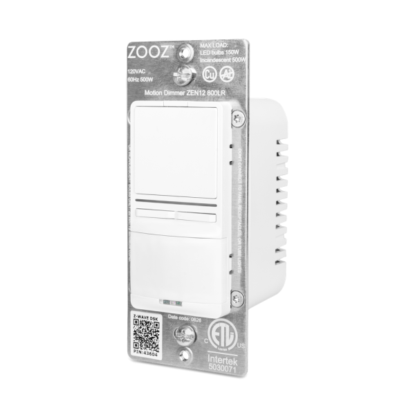 Zooz Z-Wave Long Range Motion Dimmer ZEN12 semiprofile view